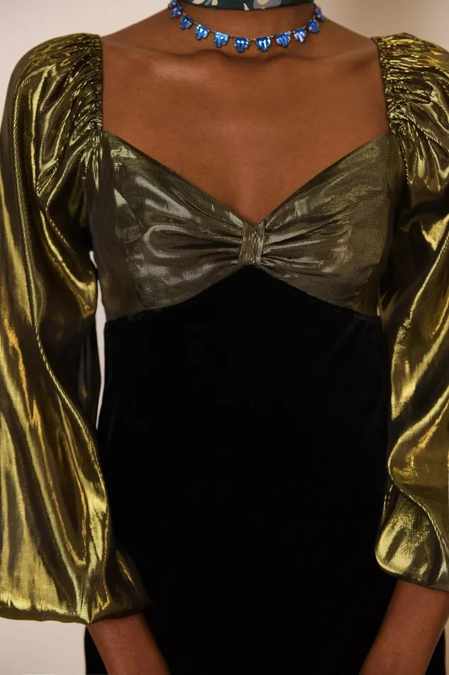 Women Dresses RIXO Paris Gold Women Dresses RIXO Paris Gold