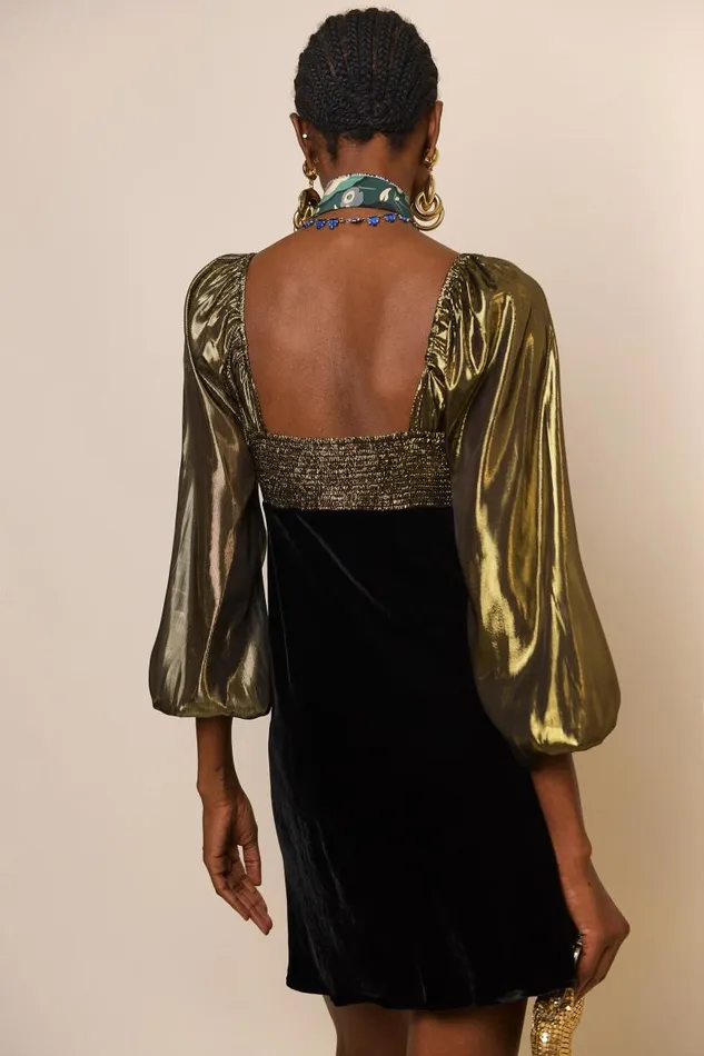 Women Dresses RIXO Paris Gold Women Dresses RIXO Paris Gold