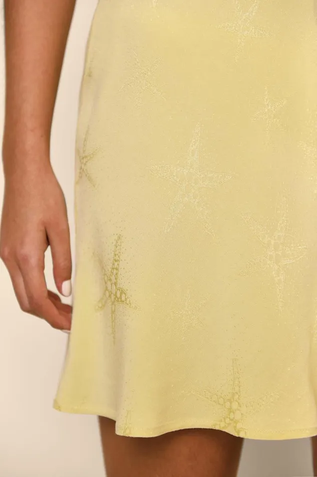 Women Dresses RIXO Ronan Starfish Jacquard Lemon