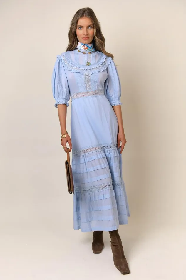 Women Dresses RIXO Rosa Cornflower