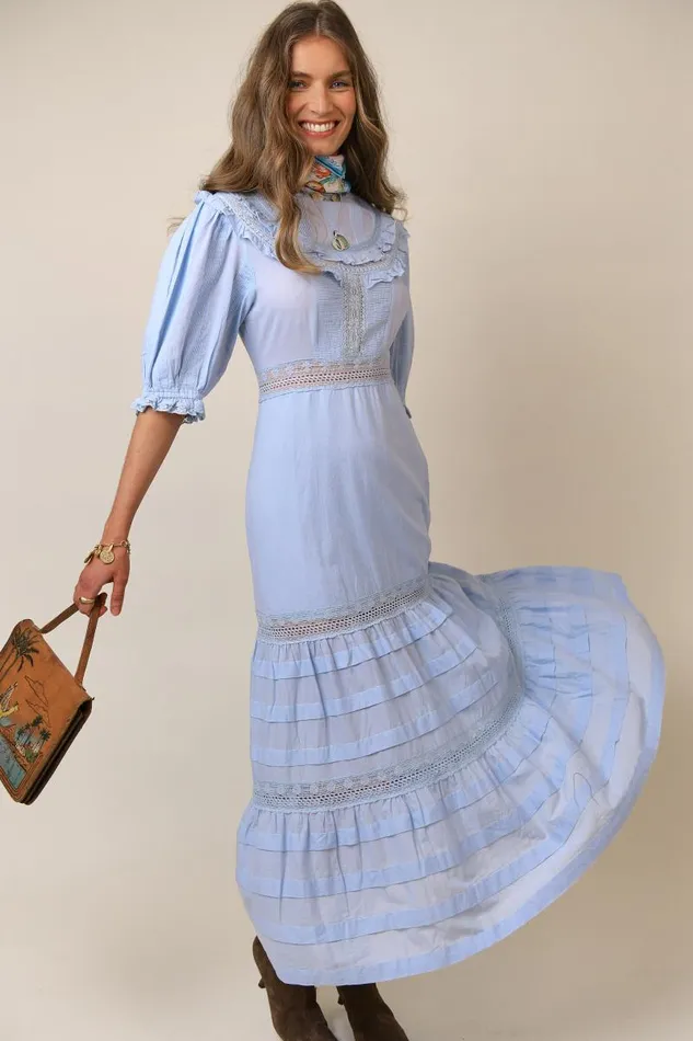Women Dresses RIXO Rosa Cornflower Women Dresses RIXO Rosa Cornflower