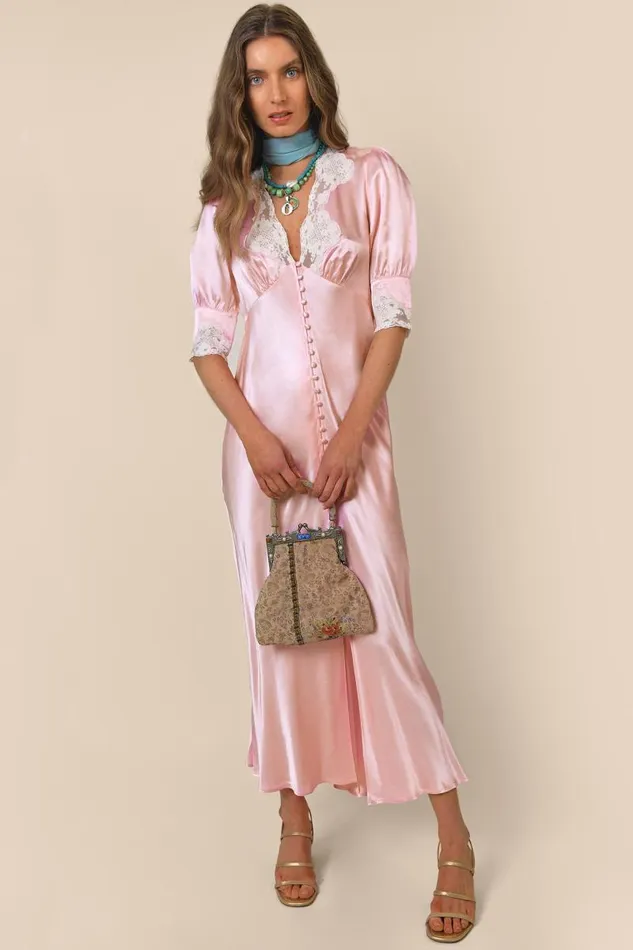 Women Dresses RIXO Simone Pink Mist