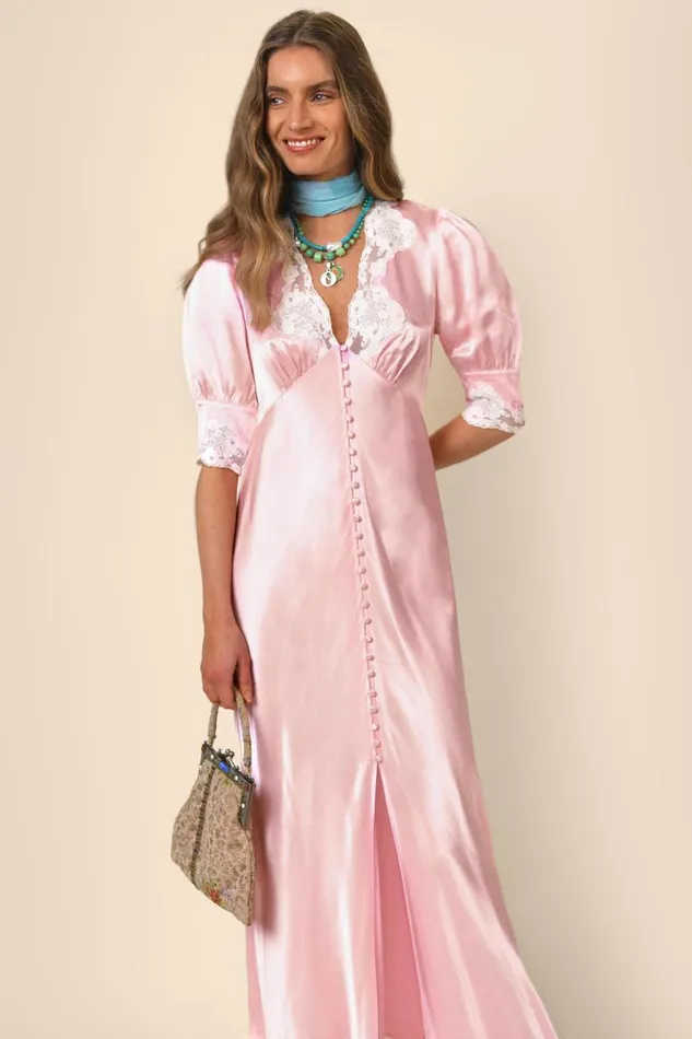 Women Dresses RIXO Simone Pink Mist Women Dresses RIXO Simone Pink Mist
