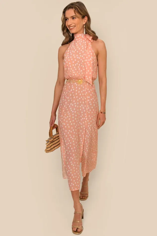 Women Dresses RIXO Valerie Marilyn Spot Pink