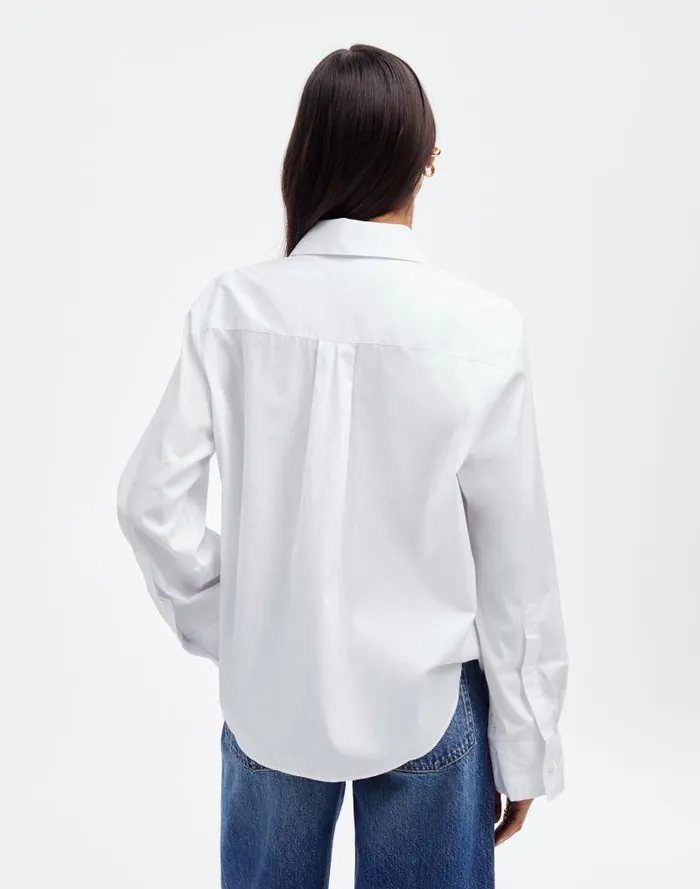 Women Easy YNeck ButtonUp Shirt Eyelet White Madewell Tops and Shirts