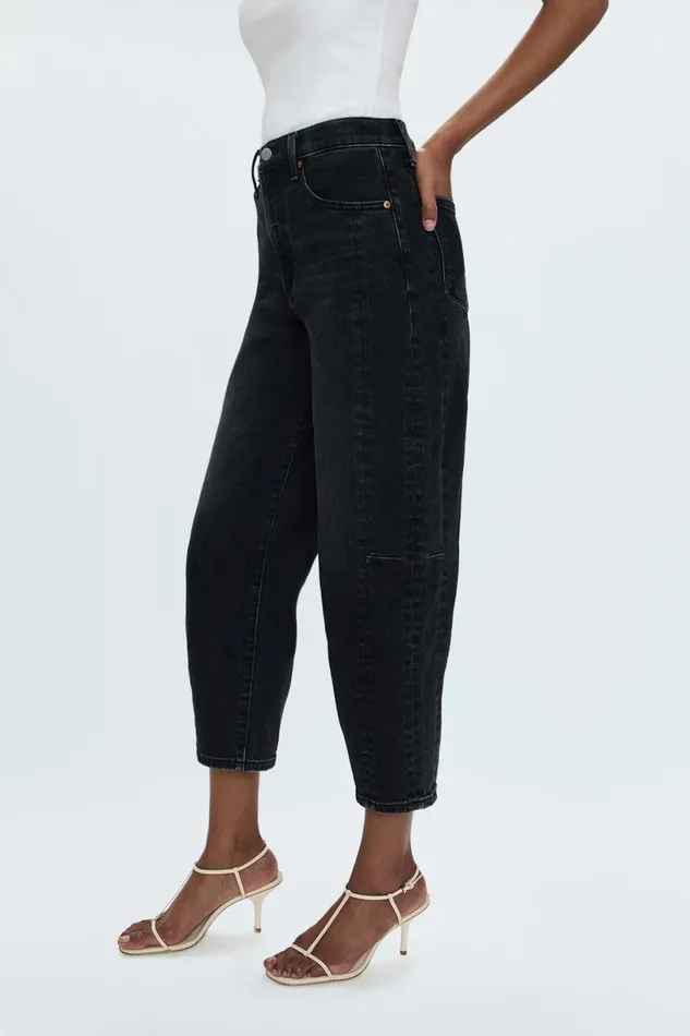 Women Eli High Rise Barrel Jean 8211 Dark Midnight Pistola Denim Denim