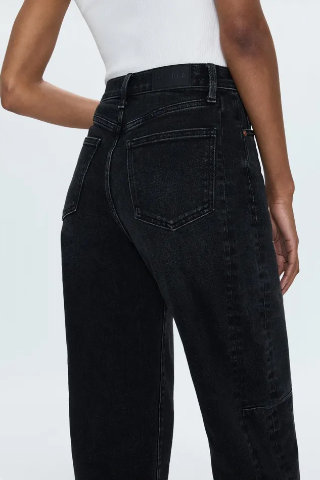 Women Eli High Rise Barrel Jean 8211 Dark Midnight Pistola Denim Denim