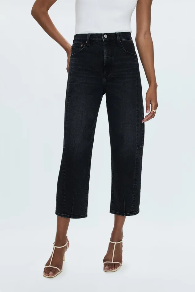Women Eli High Rise Barrel Jean 8211 Dark Midnight Pistola Denim Denim