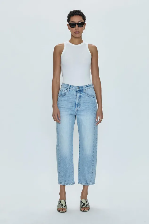Women Eli High Rise Barrel Jean 8211 Sunkissed Pistola Denim Denim