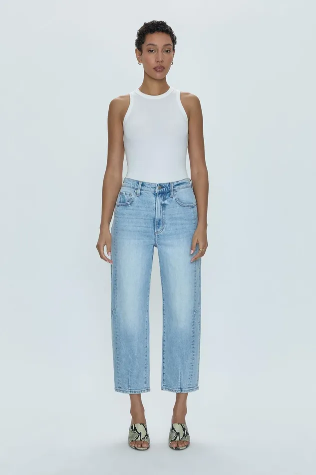 Women Eli High Rise Barrel Jean 8211 Sunkissed Pistola Denim Denim