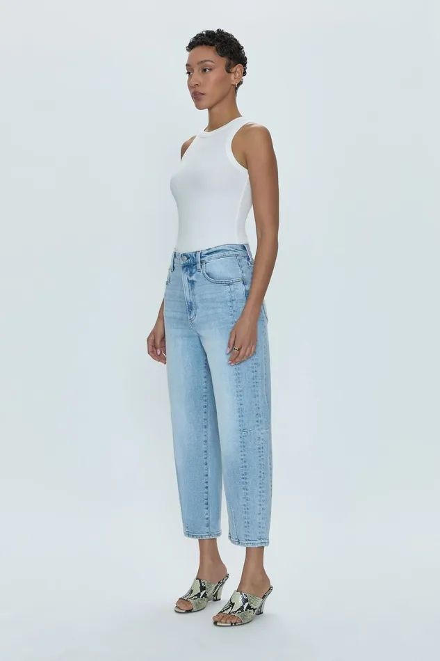 Women Eli High Rise Barrel Jean 8211 Sunkissed Pistola Denim Denim