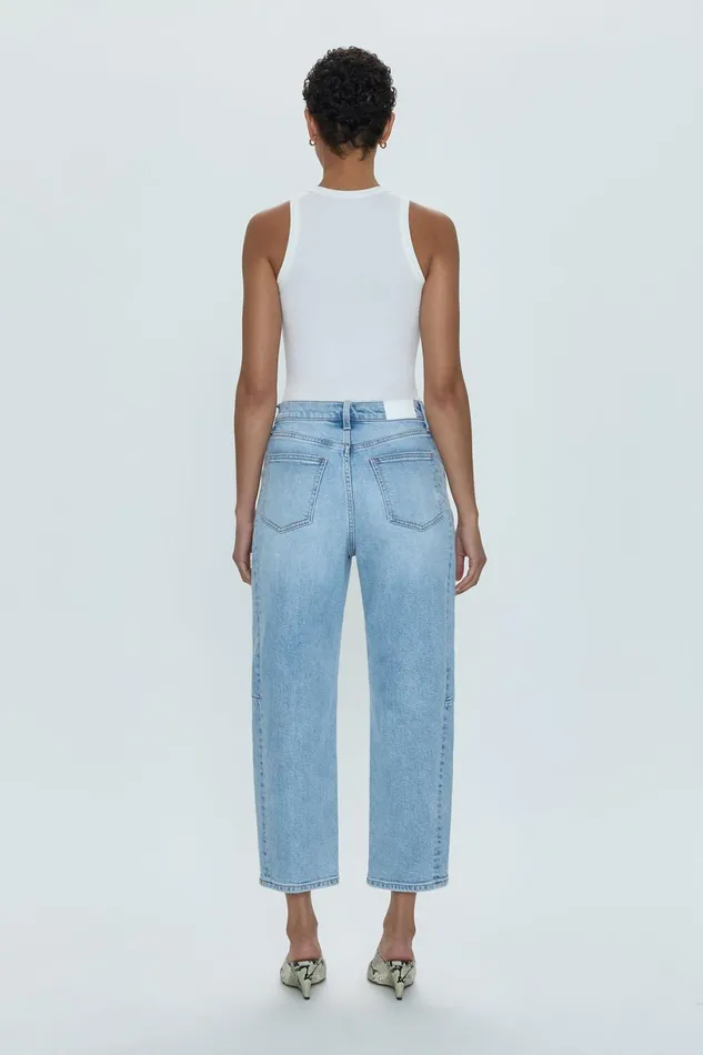 Women Eli High Rise Barrel Jean 8211 Sunkissed Pistola Denim Denim