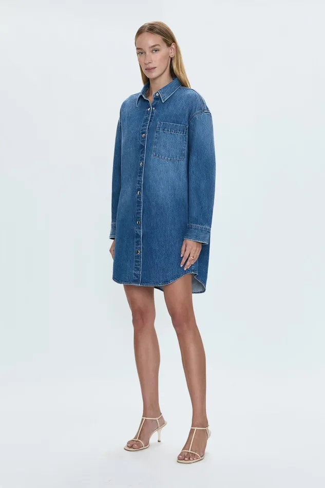 Women Elle Shirt Dress 8211 Karat Pistola Denim Dresses