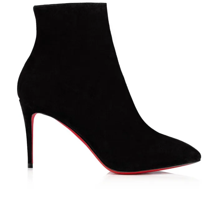 Women Eloise Booty 85 Mm Ankle Boots 8211 Suede 8211 Black Black Christian Louboutin Ankle Boots
