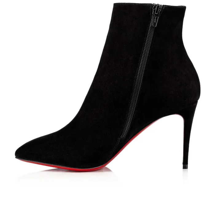 Women Eloise Booty 85 Mm Ankle Boots 8211 Suede 8211 Black Black Christian Louboutin Ankle Boots