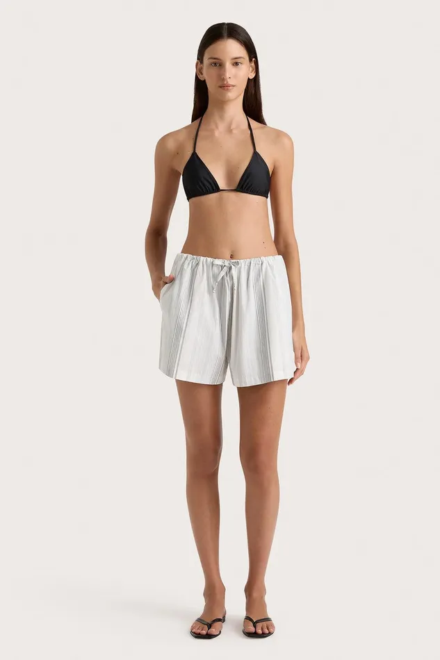 Women En Vau Short Striped Soft Blue Faithfull The Brand Skirts and Shorts Women En Vau Short Striped Soft Blue Faithfull The Brand Skirts and Shorts