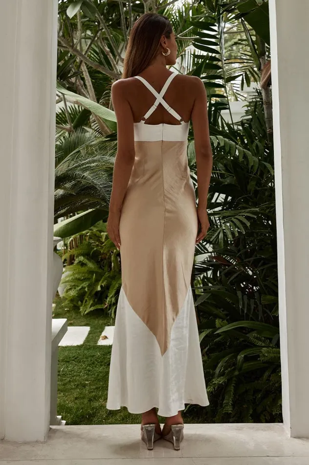 Women Evening Dresses Runaway The Label EVITA MAXI DRESS Whitesand