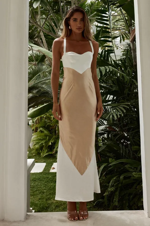 Women Evening Dresses Runaway The Label EVITA MAXI DRESS Whitesand