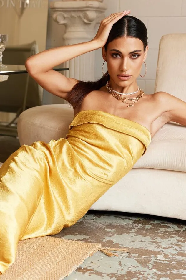Women Evening Dresses Runaway The Label LEILA SLIP DRESS Marigold Women Evening Dresses Runaway The Label LEILA SLIP DRESS Marigold
