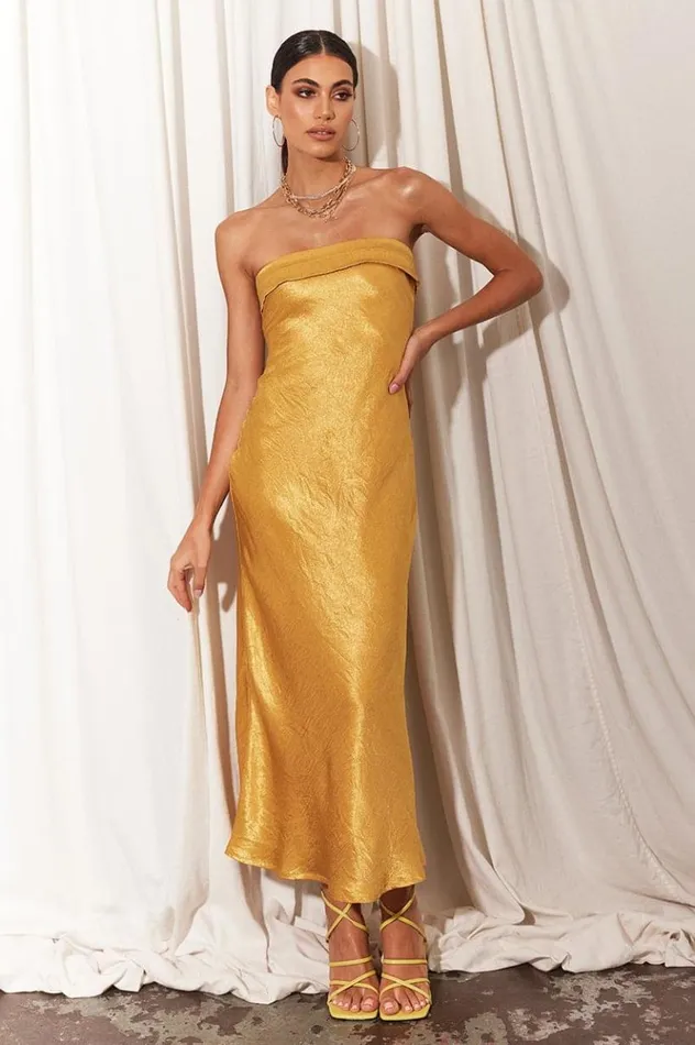 Women Evening Dresses Runaway The Label LEILA SLIP DRESS Marigold Women Evening Dresses Runaway The Label LEILA SLIP DRESS Marigold