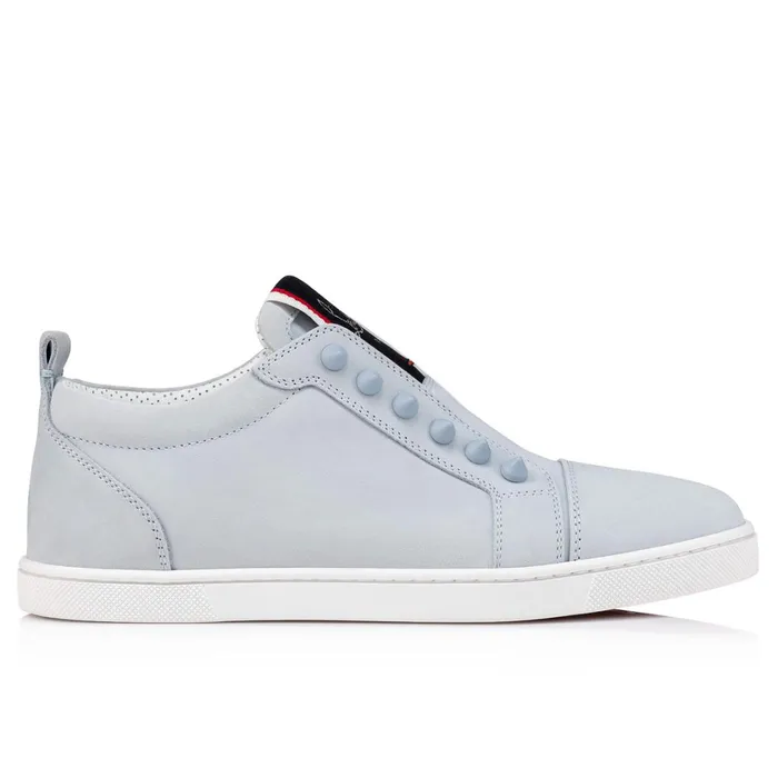 Women FAV Fique A Vontade Woman Sneakers 8211 Calf Leather 8211 Paseo Blue Christian Louboutin Sneakers