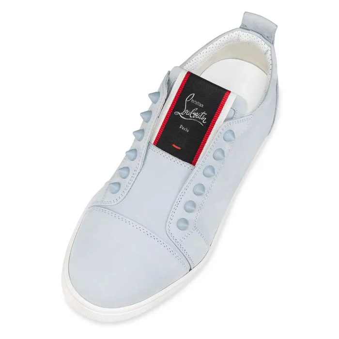 Women FAV Fique A Vontade Woman Sneakers 8211 Calf Leather 8211 Paseo Blue Christian Louboutin Sneakers