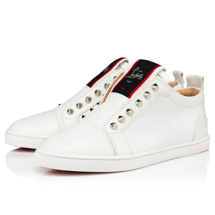 Women FAV Fique A Vontade Woman Sneakers 8211 Calf Leather 8211 White White Christian Louboutin Sneakers