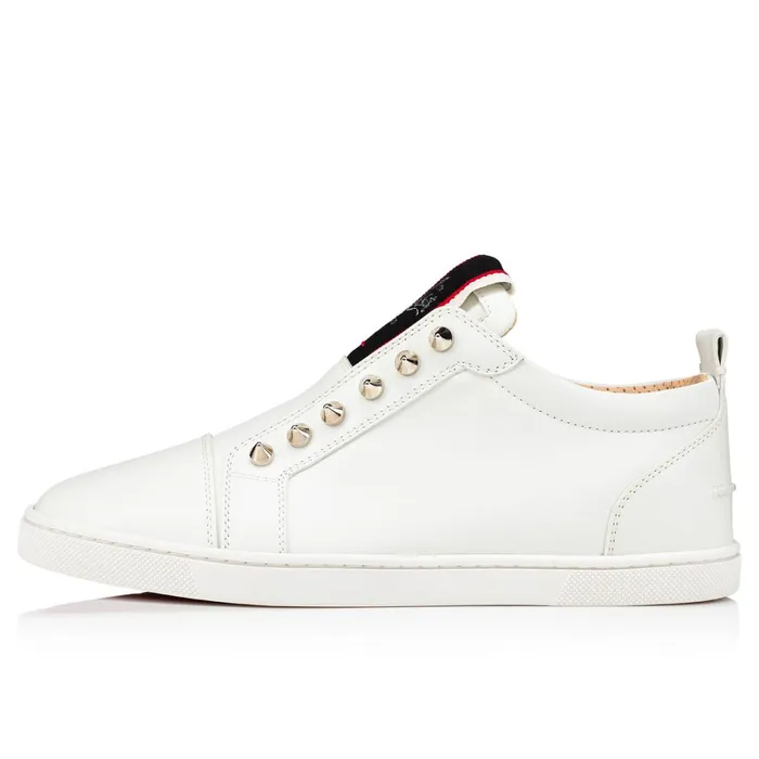 Women FAV Fique A Vontade Woman Sneakers 8211 Calf Leather 8211 White White Christian Louboutin Sneakers
