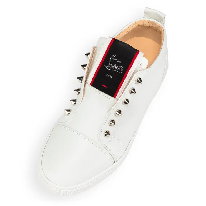 Women FAV Fique A Vontade Woman Sneakers 8211 Calf Leather 8211 White White Christian Louboutin Sneakers
