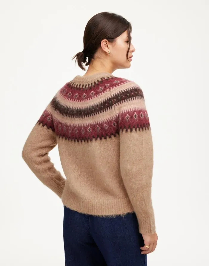 Women Fair Isle AlpacaBlend Sweater Camel Fairisle Madewell Sweaters