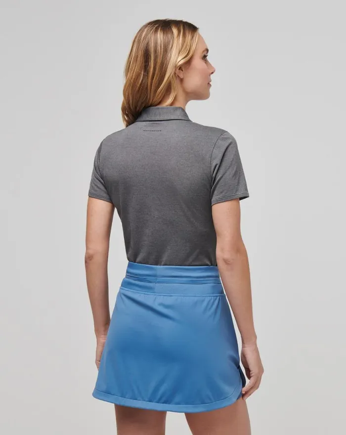 Women FEATHERWEIGHT ACTIVE POLO Heather Black TravisMathew Polos