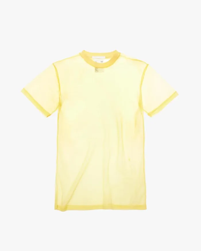 Women Femme Nylon Little Tee Citric Yellow Helmut Lang Tops