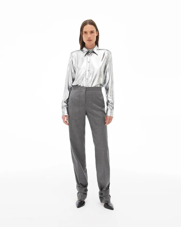 Women Flannel Military Pant Beuys Grey Helmut Lang Pants