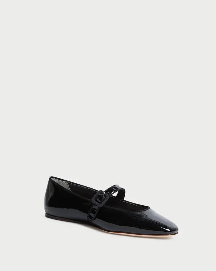 Women Flats and Loafers Loeffler Randall Ginger Black Patent Mary Jane L Flats L Footwear