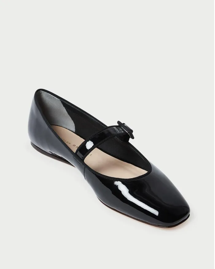 Women Flats and Loafers Loeffler Randall Ginger Black Patent Mary Jane L Flats L Footwear