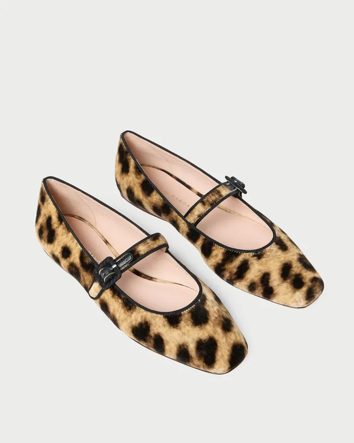 Women Flats and Loafers Loeffler Randall Ginger Leopard Velvet Mary Jane Women Flats and Loafers Loeffler Randall Ginger Leopard Velvet Mary Jane