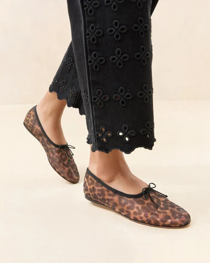 Women Flats and Loafers Loeffler Randall Landon Leopard Mesh Ballet Flat Women Flats and Loafers Loeffler Randall Landon Leopard Mesh Ballet Flat