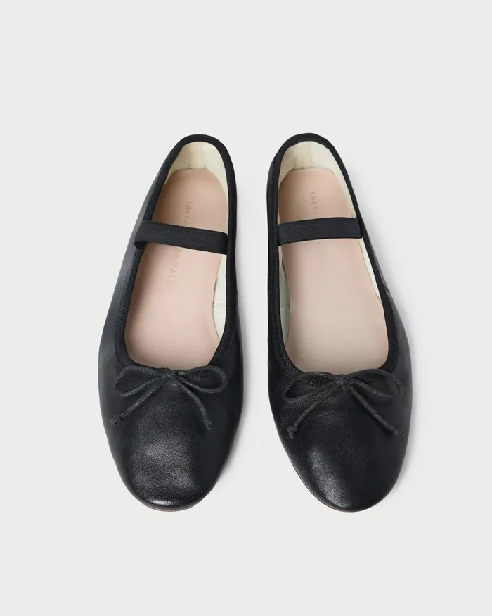 Women Flats and Loafers Loeffler Randall Leonie Black Leather Ballet Flat