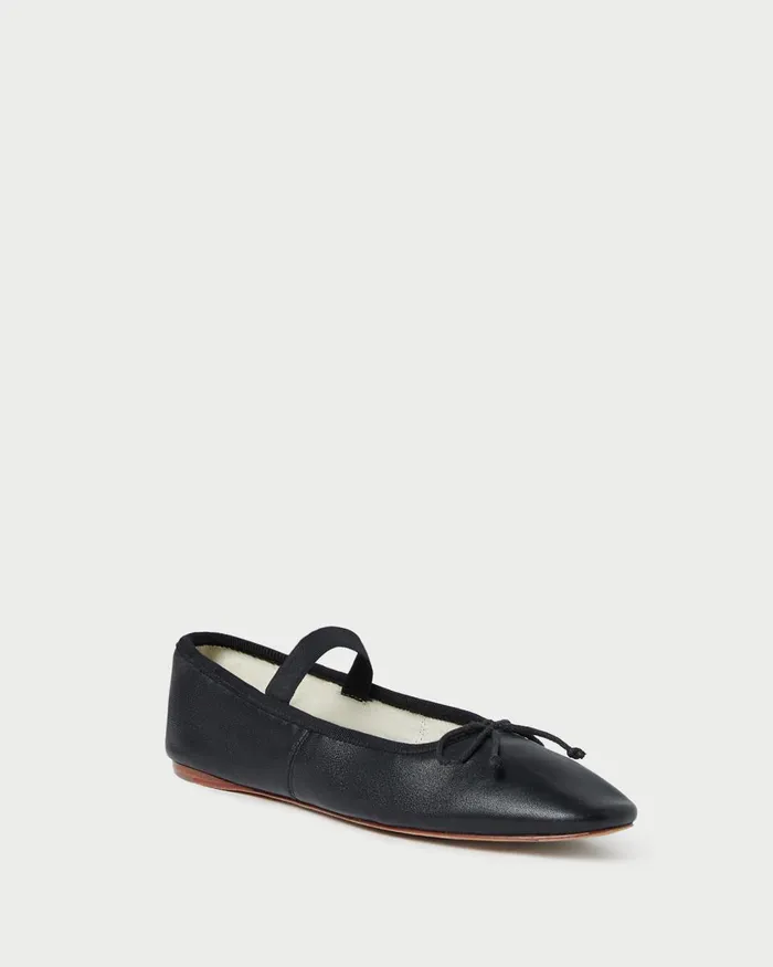 Women Flats and Loafers Loeffler Randall Leonie Black Leather Ballet Flat Women Flats and Loafers Loeffler Randall Leonie Black Leather Ballet Flat
