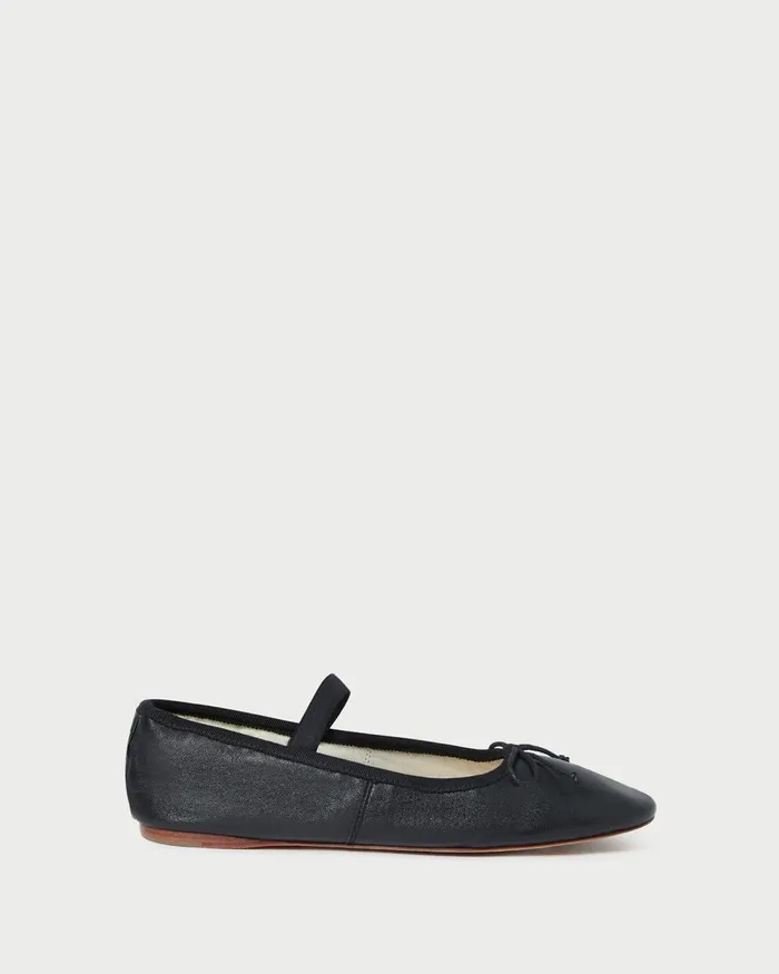 Women Flats and Loafers Loeffler Randall Leonie Black Leather Ballet Flat Women Flats and Loafers Loeffler Randall Leonie Black Leather Ballet Flat