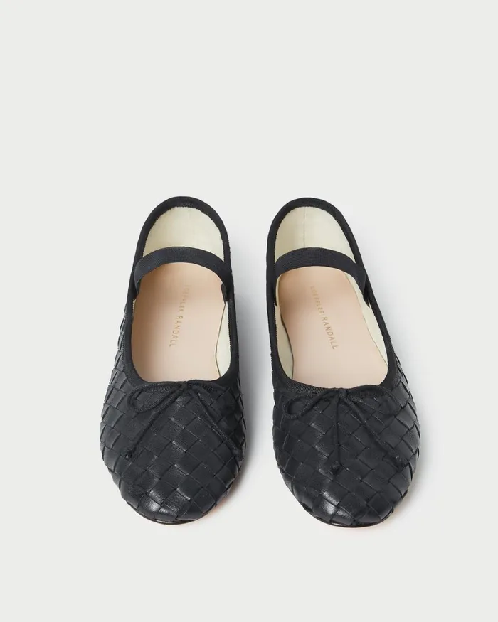 Women Flats and Loafers Loeffler Randall Leonie Black Woven Ballet Flat L Flats L Footwear Women Flats and Loafers Loeffler Randall Leonie Black Woven Ballet Flat L Flats L Footwear