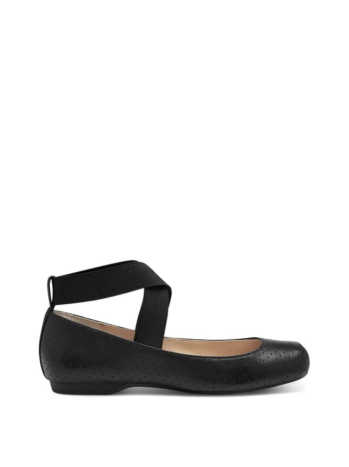 Women Flats Jessica Simpson Mandalaye Ballet Flat In Black Perforated Black