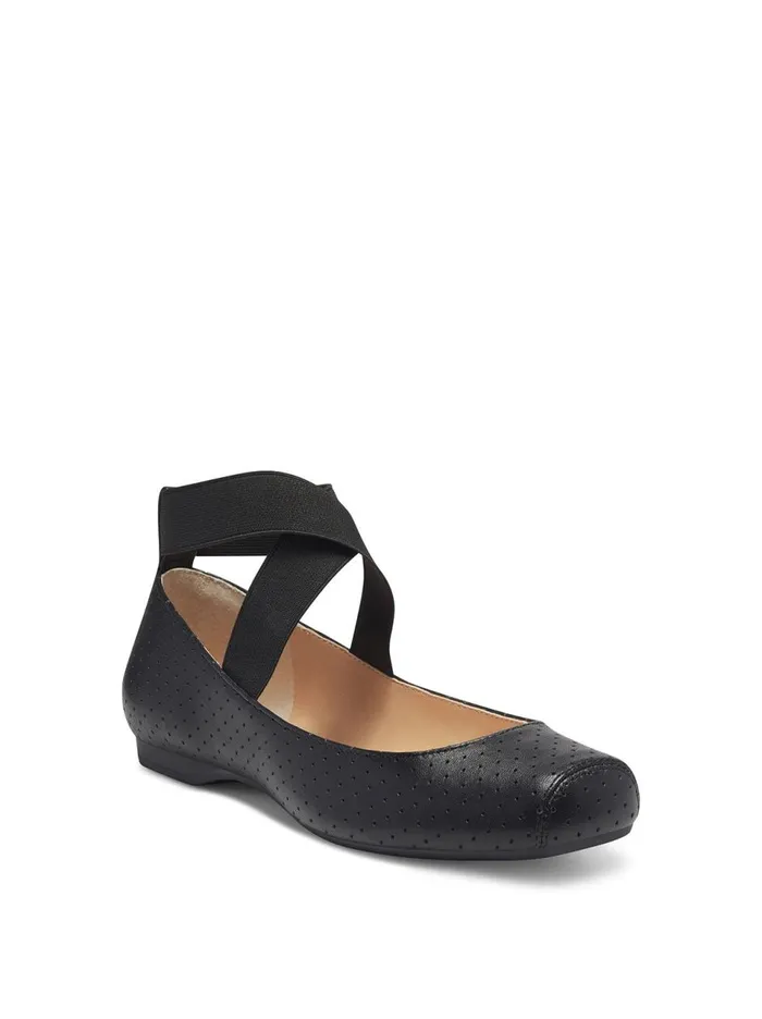 Women Flats Jessica Simpson Mandalaye Ballet Flat In Black Perforated Black