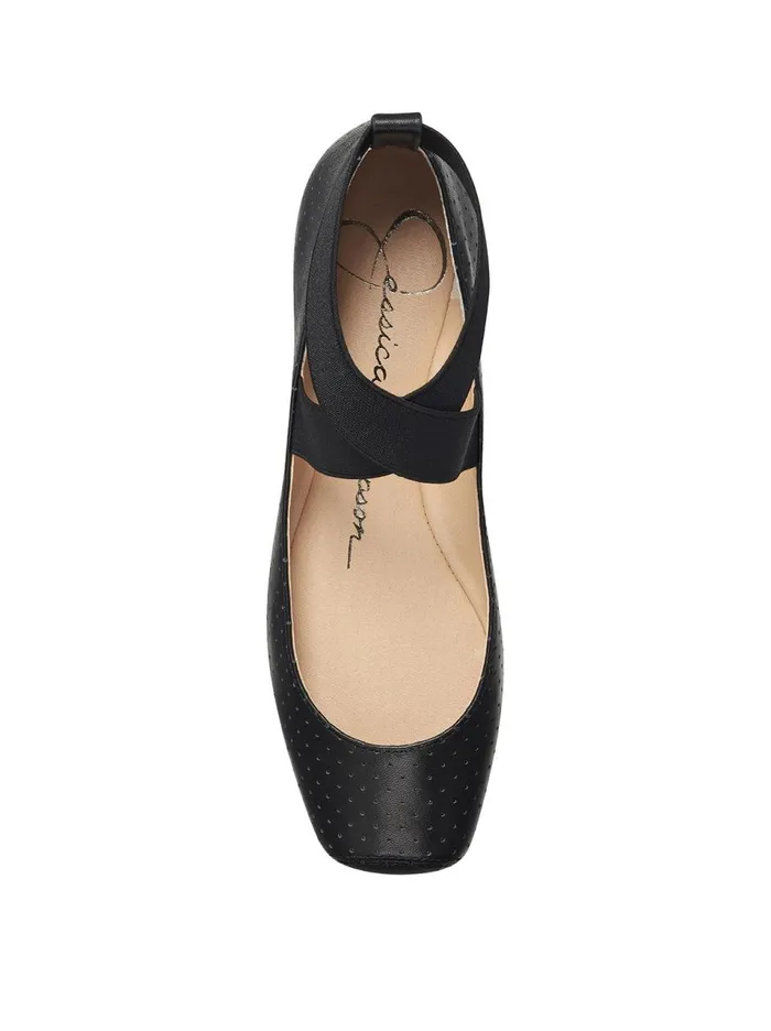 Women Flats Jessica Simpson Mandalaye Ballet Flat In Black Perforated Black
