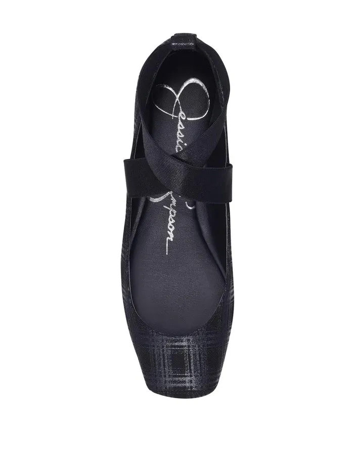 Women Flats Jessica Simpson Mandalaye Ballet Flat In Black Shimmer Black Shimmer