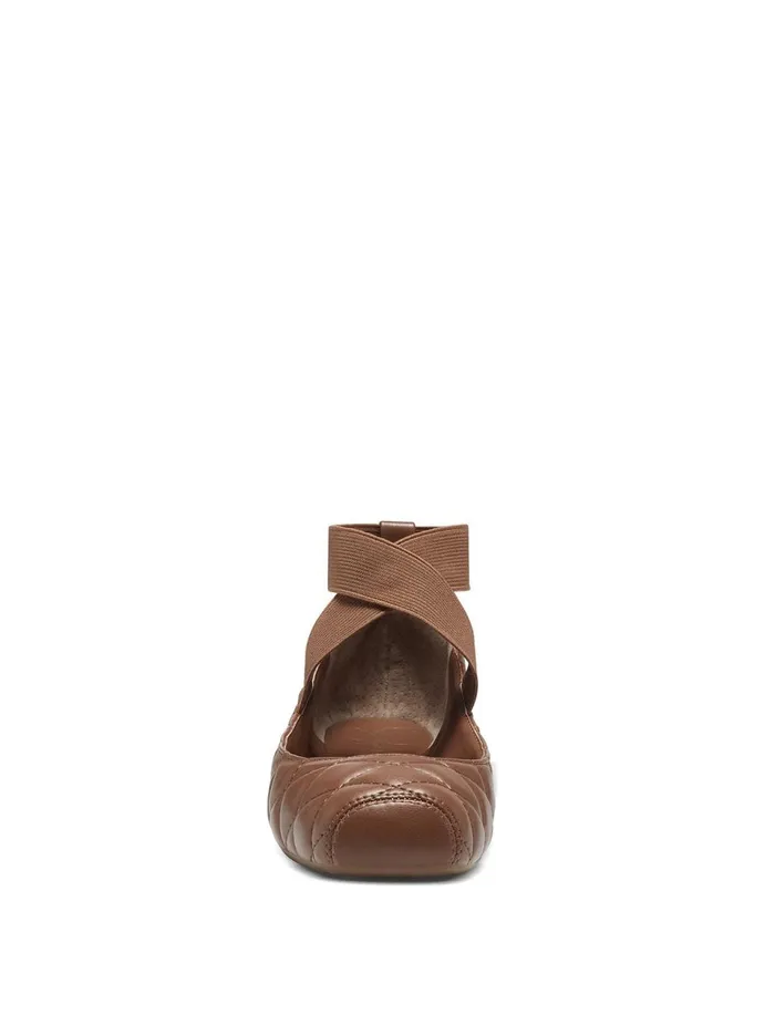 Women Flats Jessica Simpson Mandalaye Ballet Flat In Burnt Umber Burnt Umber Quilted