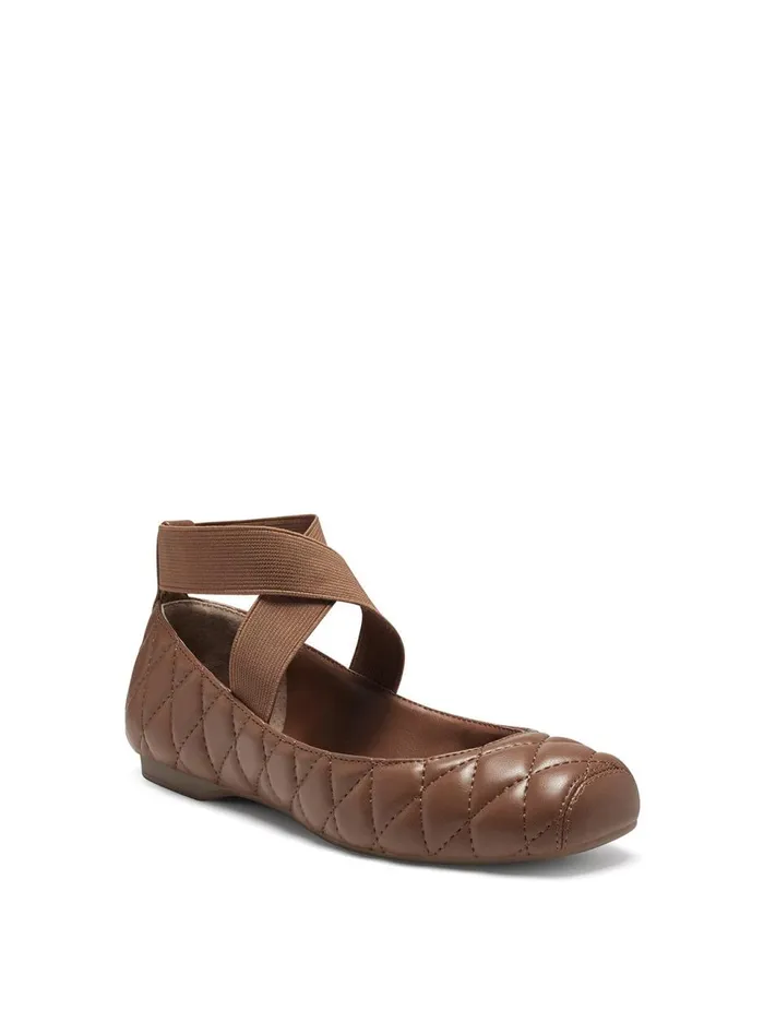 Women Flats Jessica Simpson Mandalaye Ballet Flat In Burnt Umber Burnt Umber Quilted