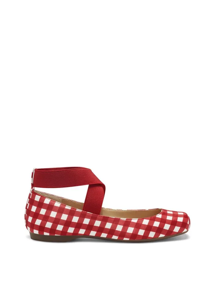 Women Flats Jessica Simpson Mandalaye Ballet Flat In Red Check Red Check