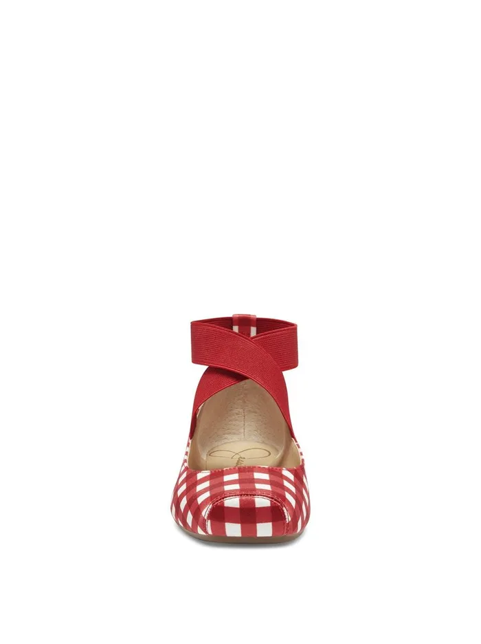 Women Flats Jessica Simpson Mandalaye Ballet Flat In Red Check Red Check