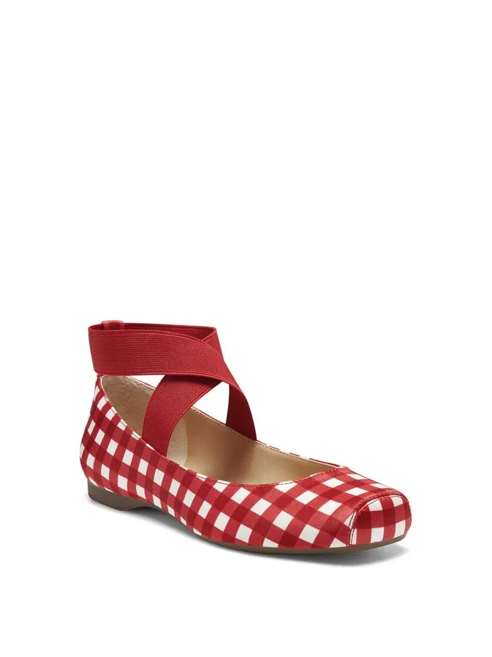Women Flats Jessica Simpson Mandalaye Ballet Flat In Red Check Red Check